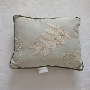 Cotton embroidered decorative pillow